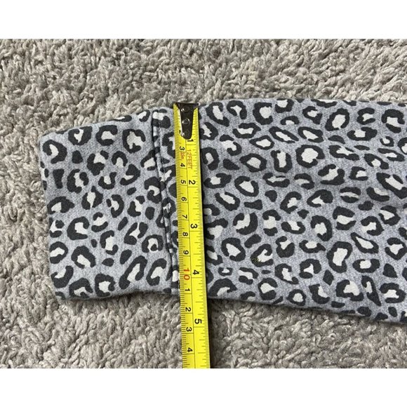 Old Navy Girls XL Long Sleeve Grey Cheetah Hooded Zippered Lined Sweatshirt - Picture 16 of 16